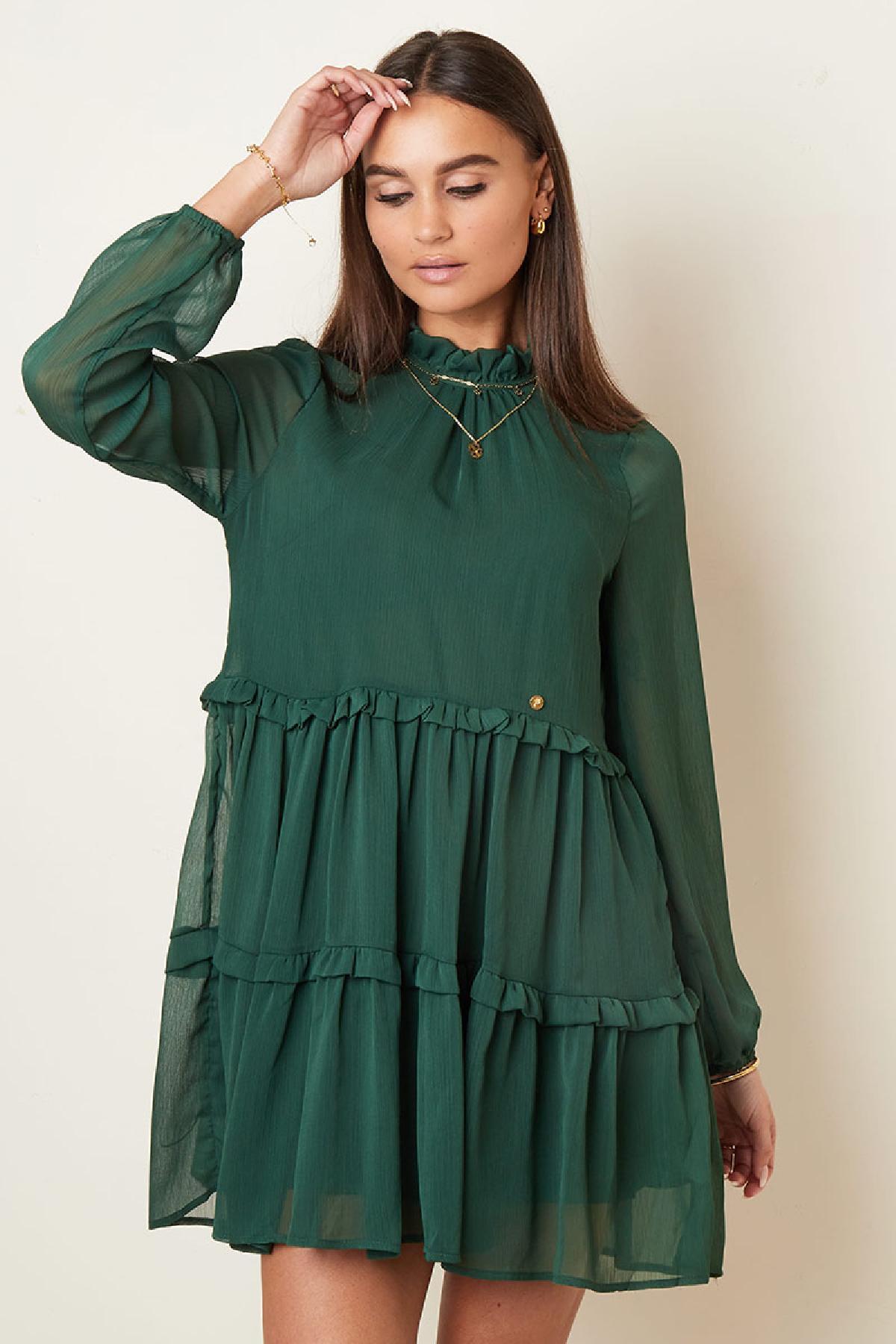 Robe en mousseline à volants