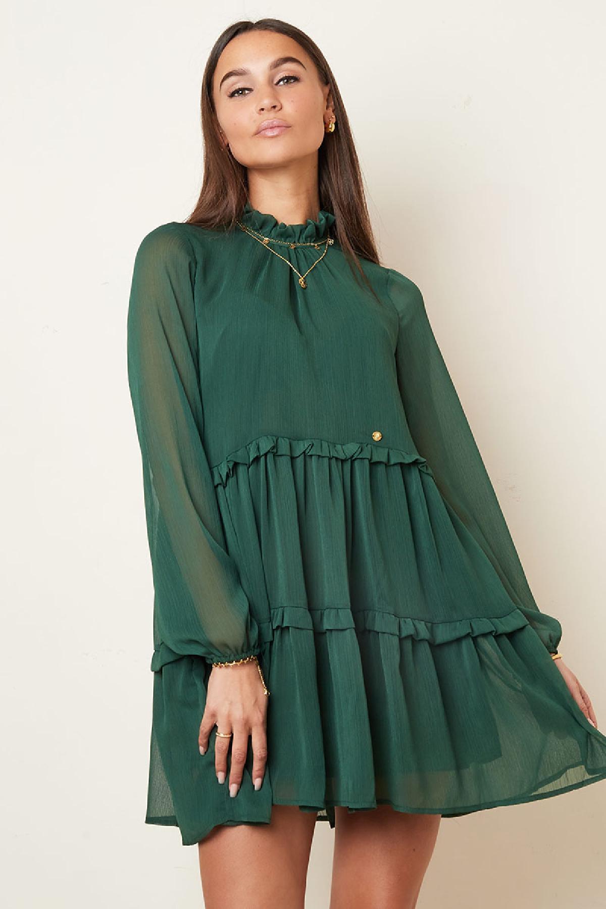 Robe en mousseline à volants