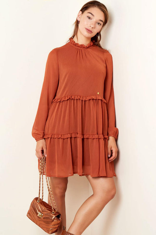 Robe en mousseline à volants