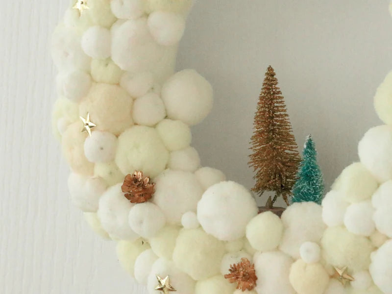 Kit couronne de Noël - Blanc à fabriquer