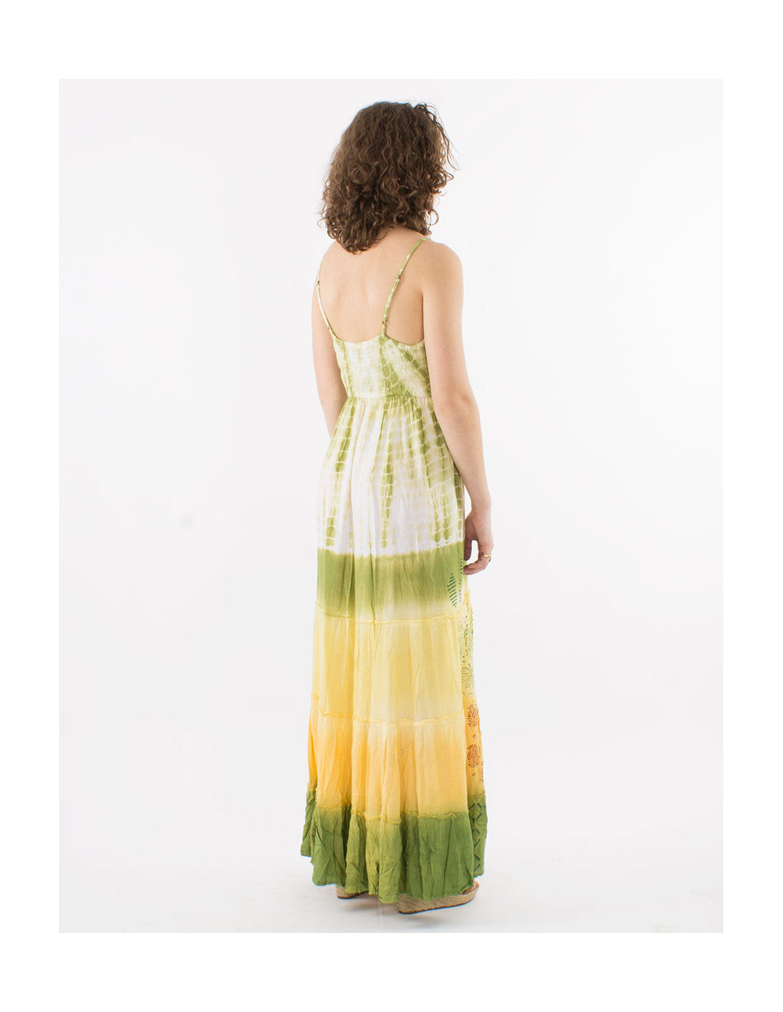 Robe longue d'été motifs Maori Tie Dye