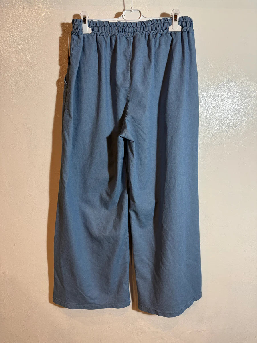 Pantalon en tissu jeans taille