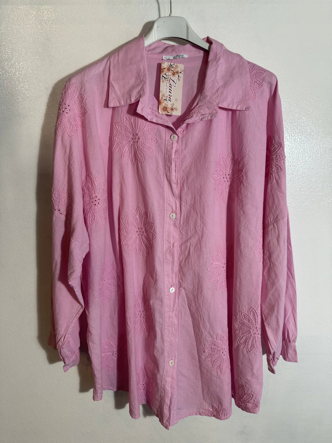 Chemise à fleur en broderie anglaise plusieurs couleurs