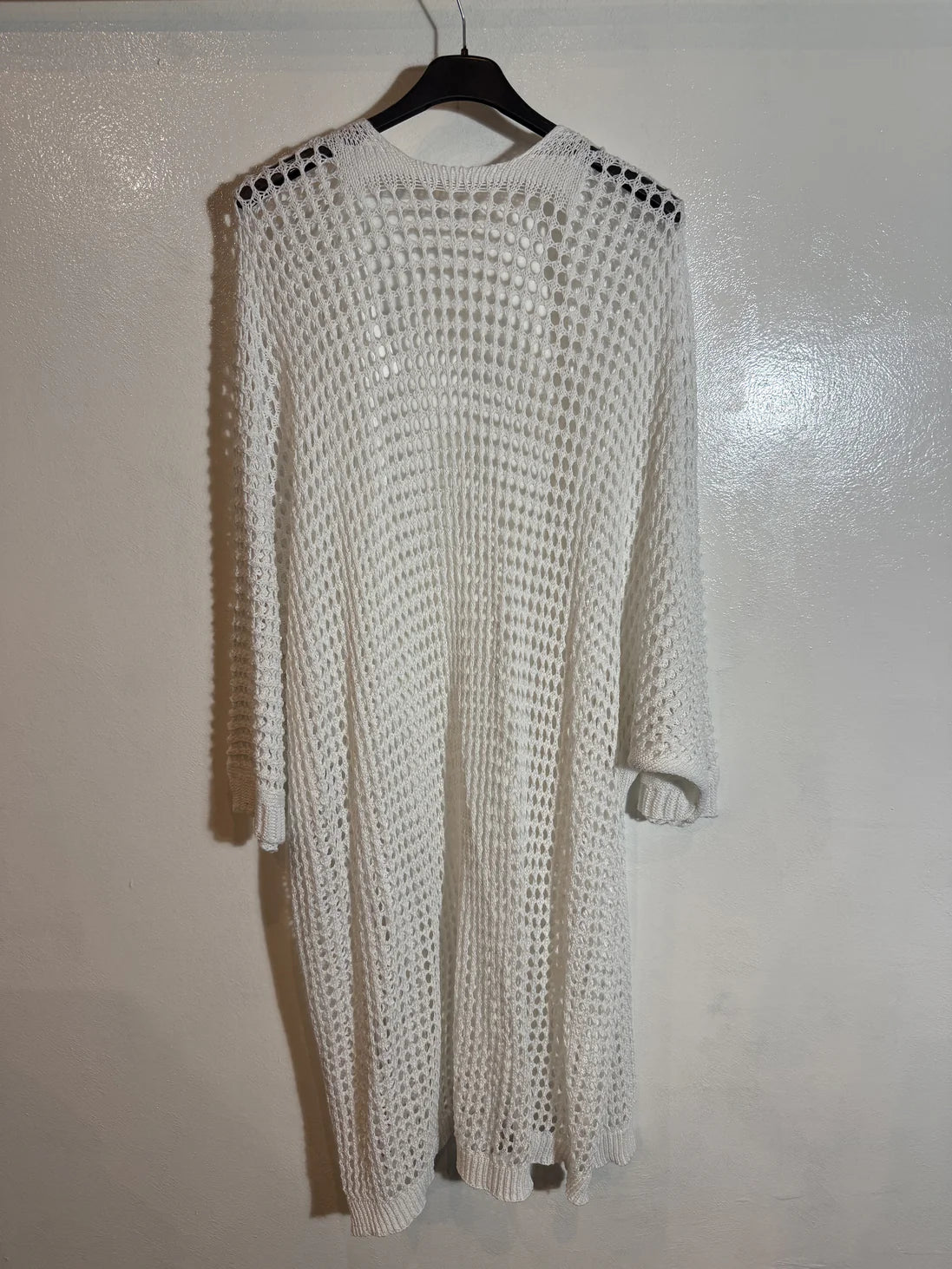Gilet long maille filet