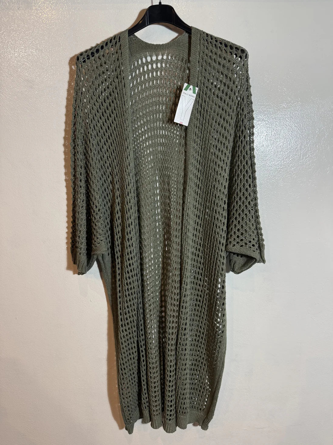 Gilet long maille filet