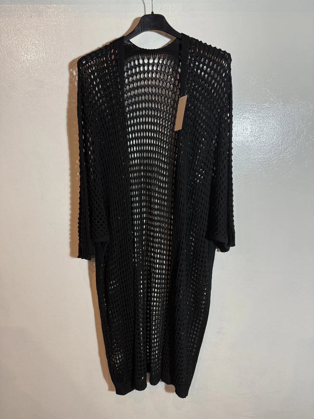 Gilet long maille filet