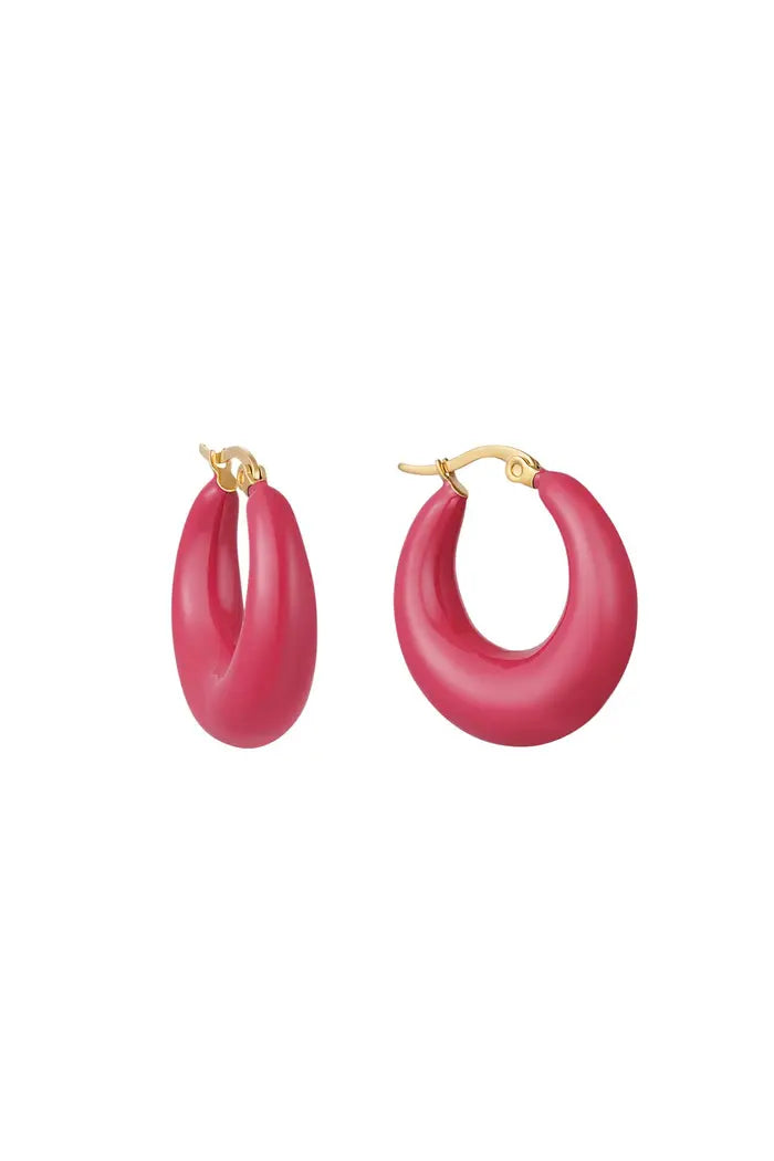 Enamel earring