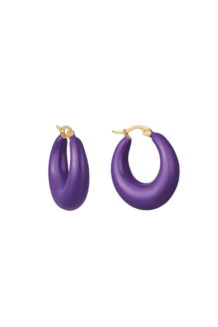 Boucle d'oreille émail