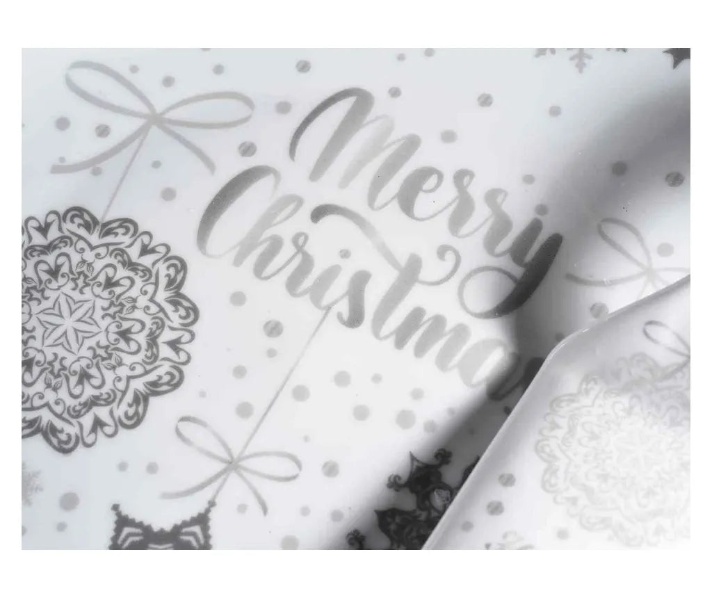 Assiettes avec pelle à gâteau en porcelaine décorée