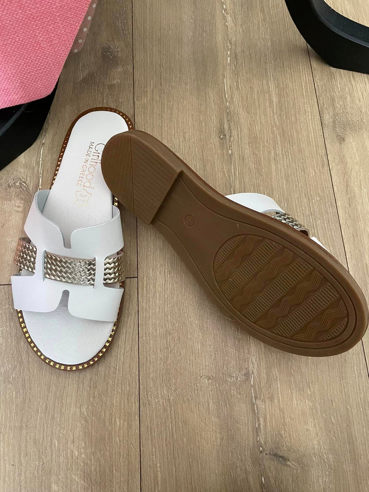 Mules en cuir