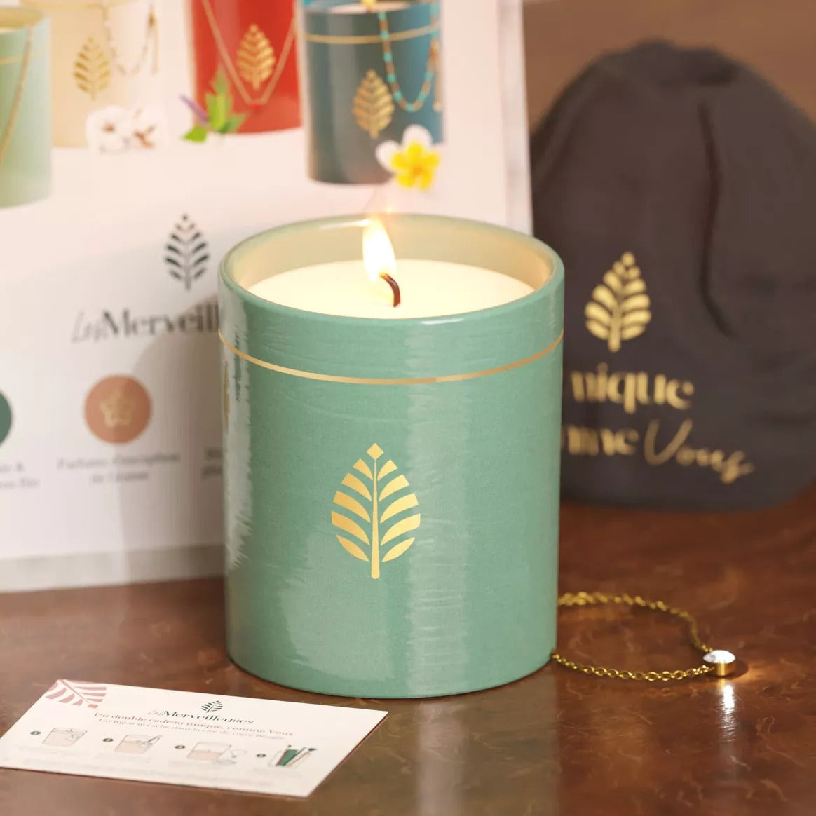 Bougie bijoux fleur de thé