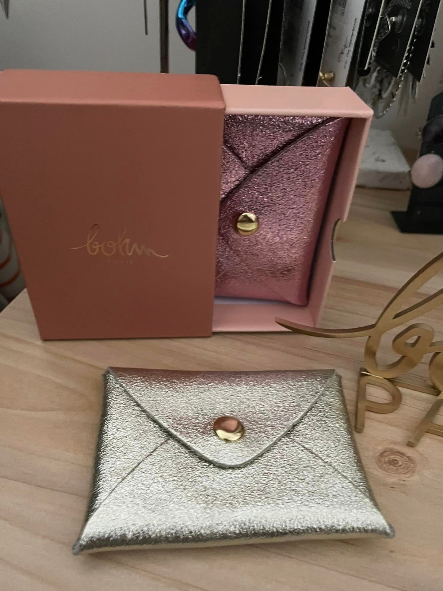 Porte carte ou porte monnaie cuir Bohm Paris coffret cadeaux