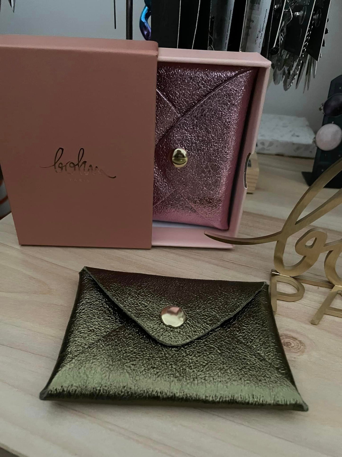 Porte carte ou porte monnaie cuir Bohm Paris coffret cadeaux