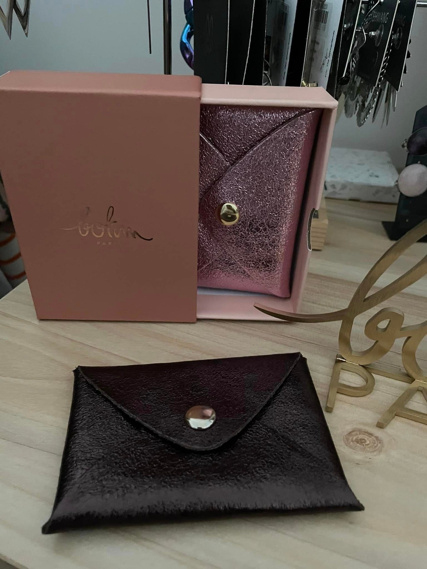 Porte carte ou porte monnaie cuir Bohm Paris coffret cadeaux