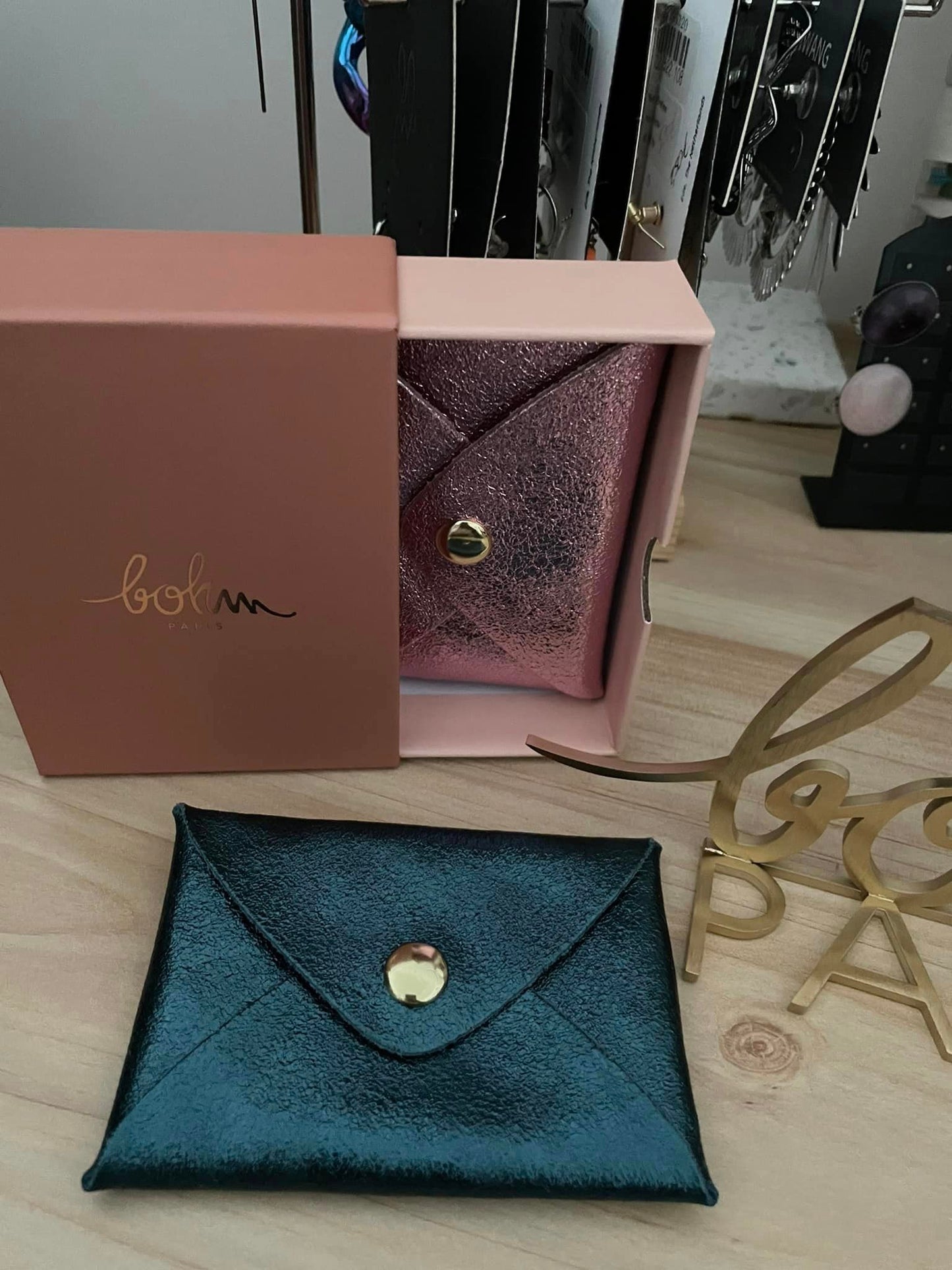 Porte carte ou porte monnaie cuir Bohm Paris coffret cadeaux