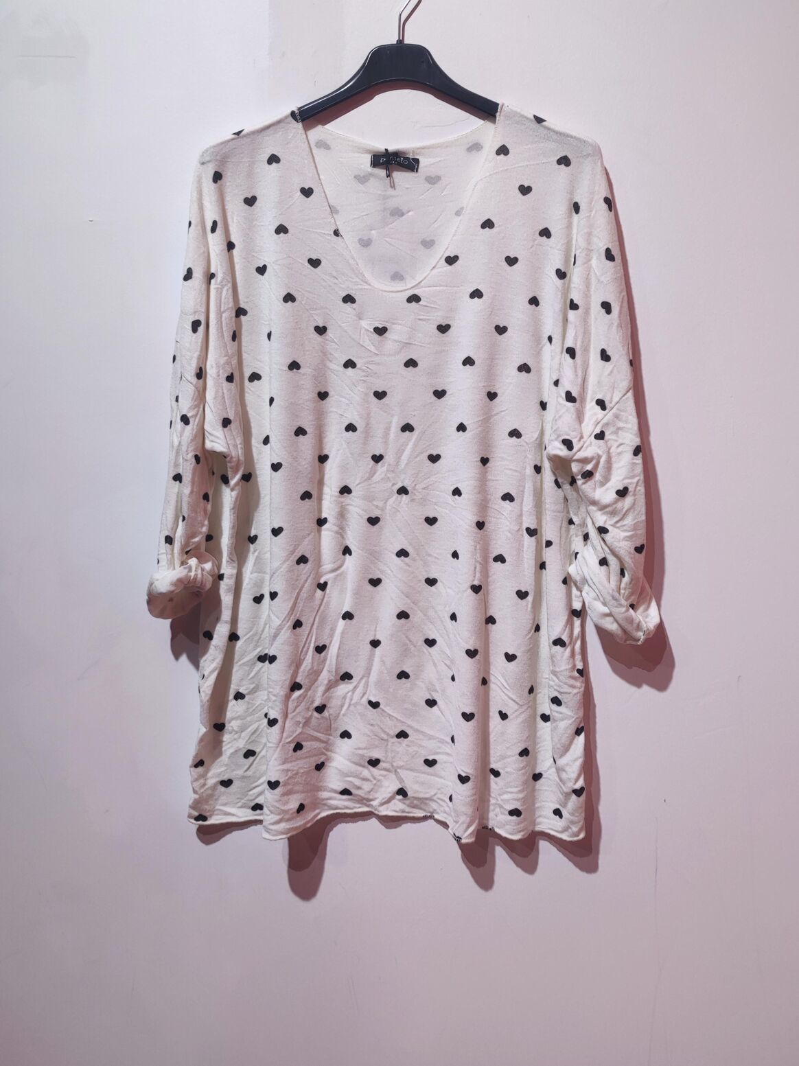 Pull coeur grande taille