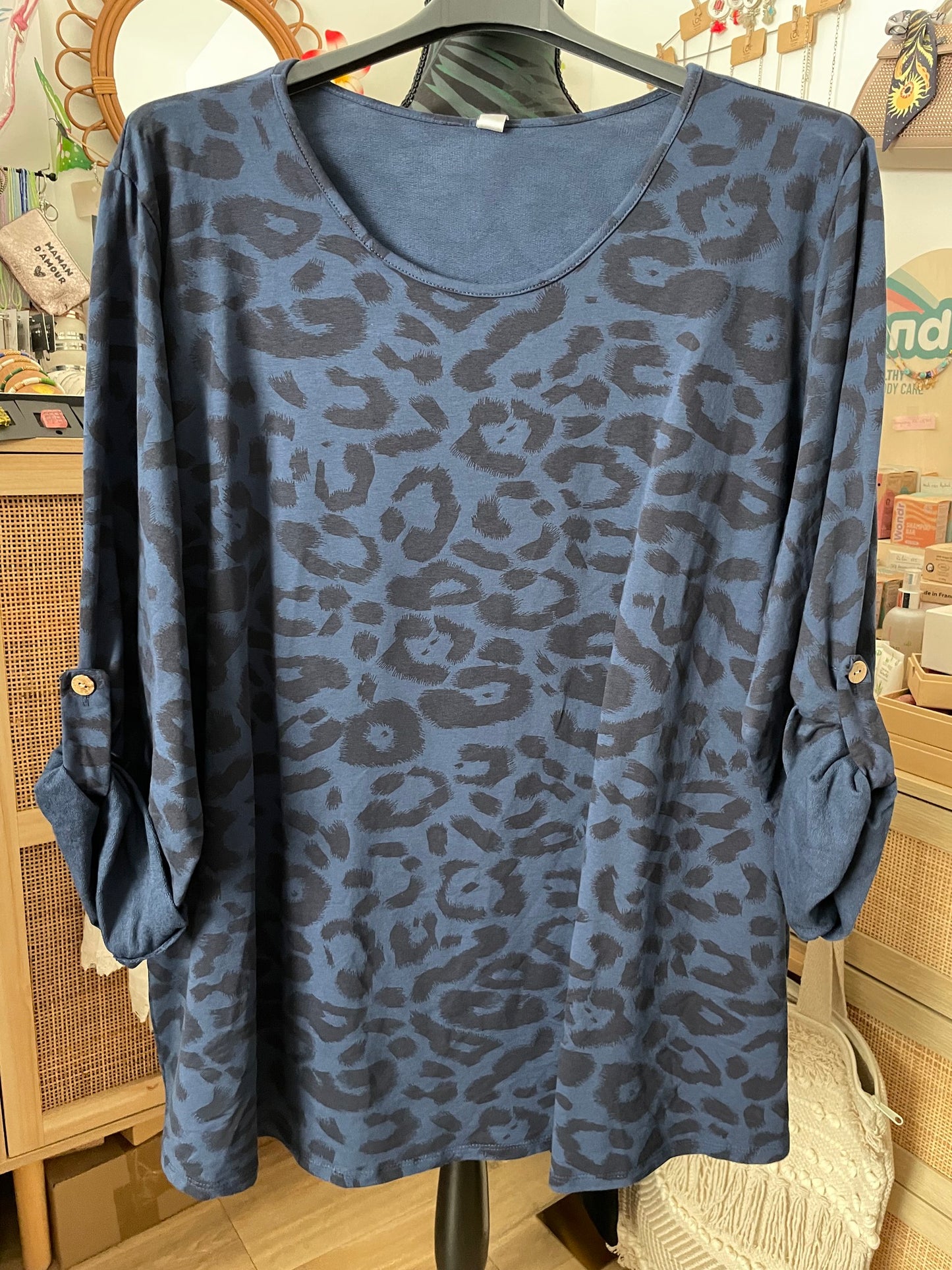 Sweat mi-saison imprimé léopard tour de hanche 150cm