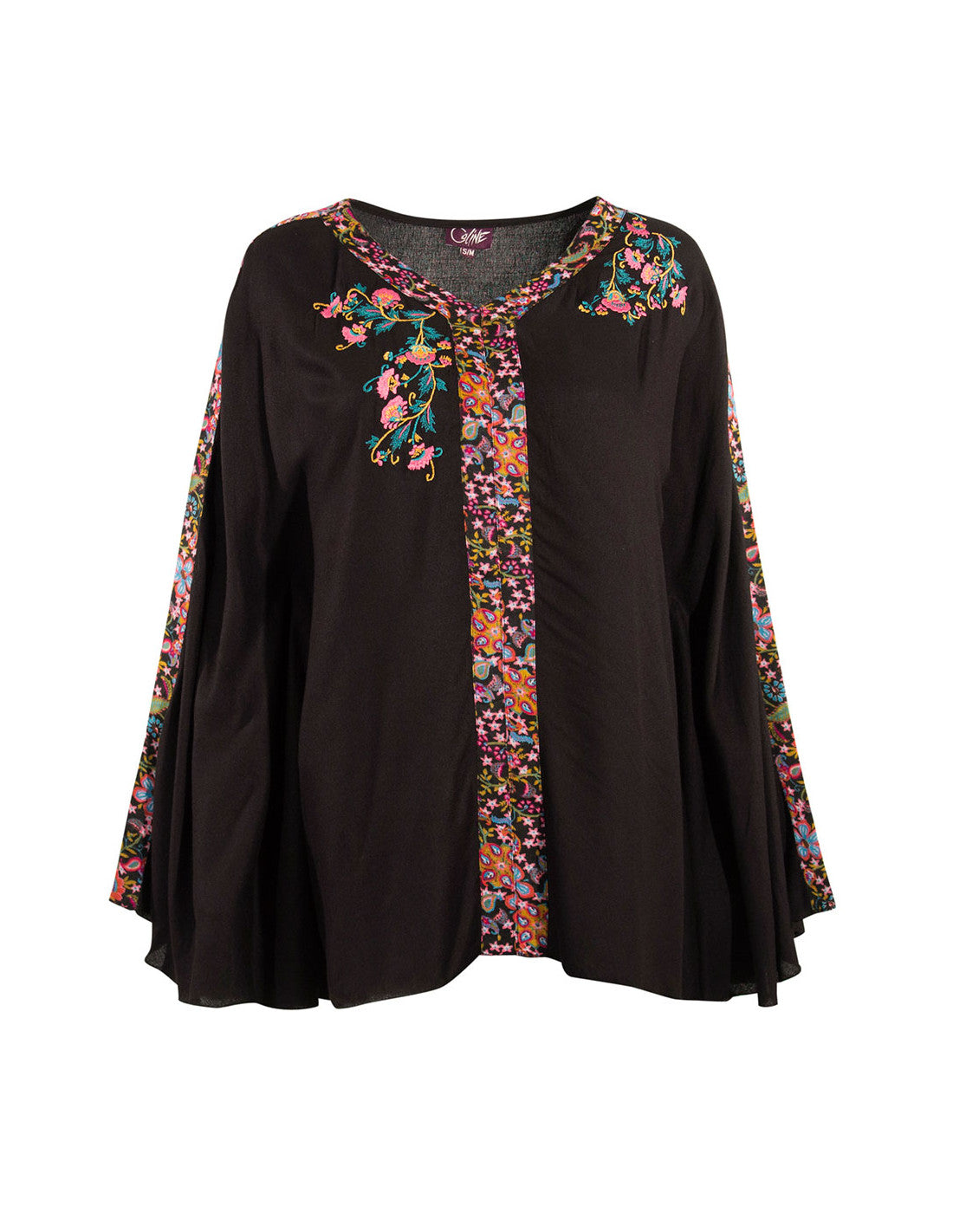 Haut forme poncho brodé S/M