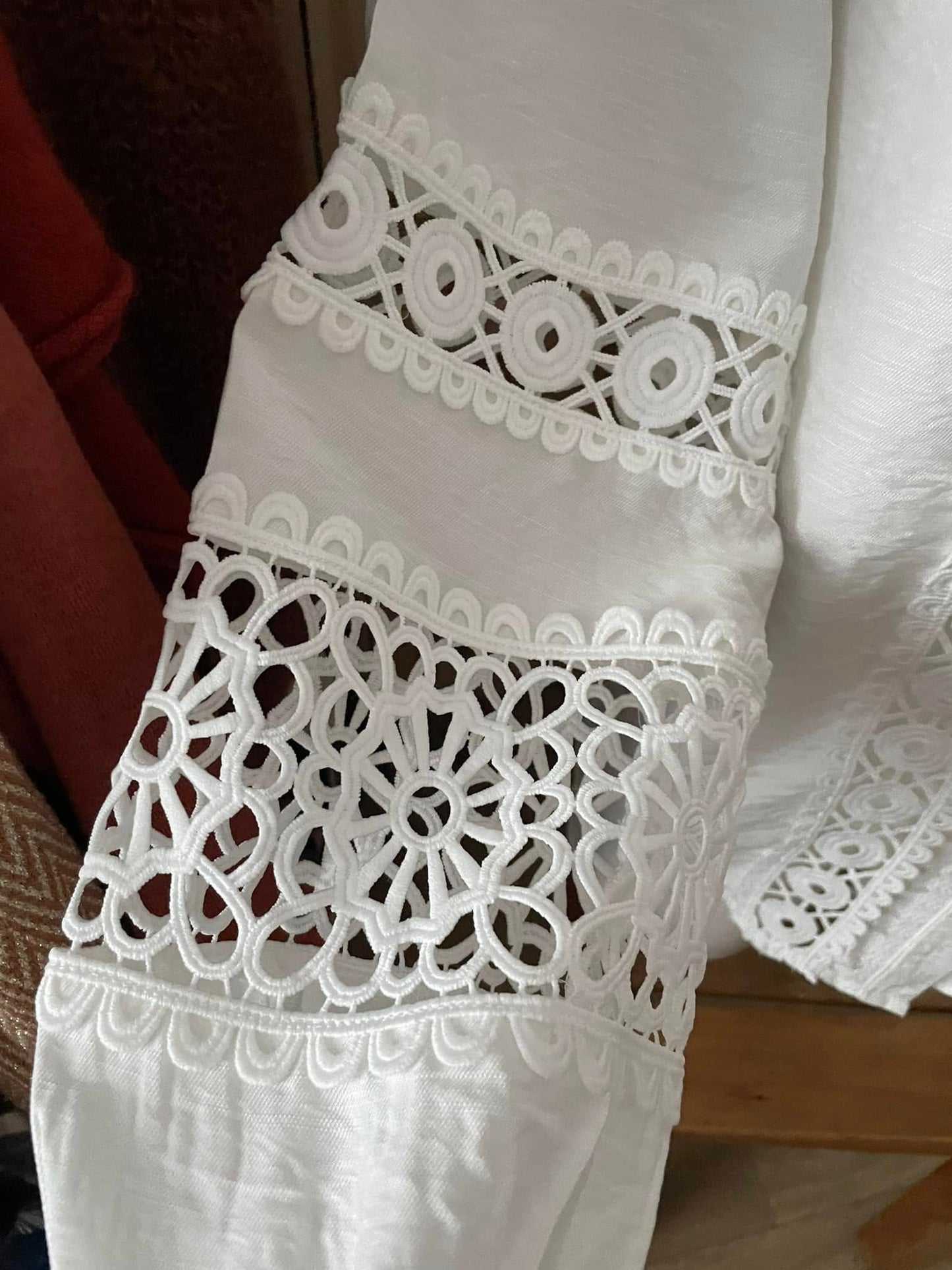 Chemise coton en dentelle