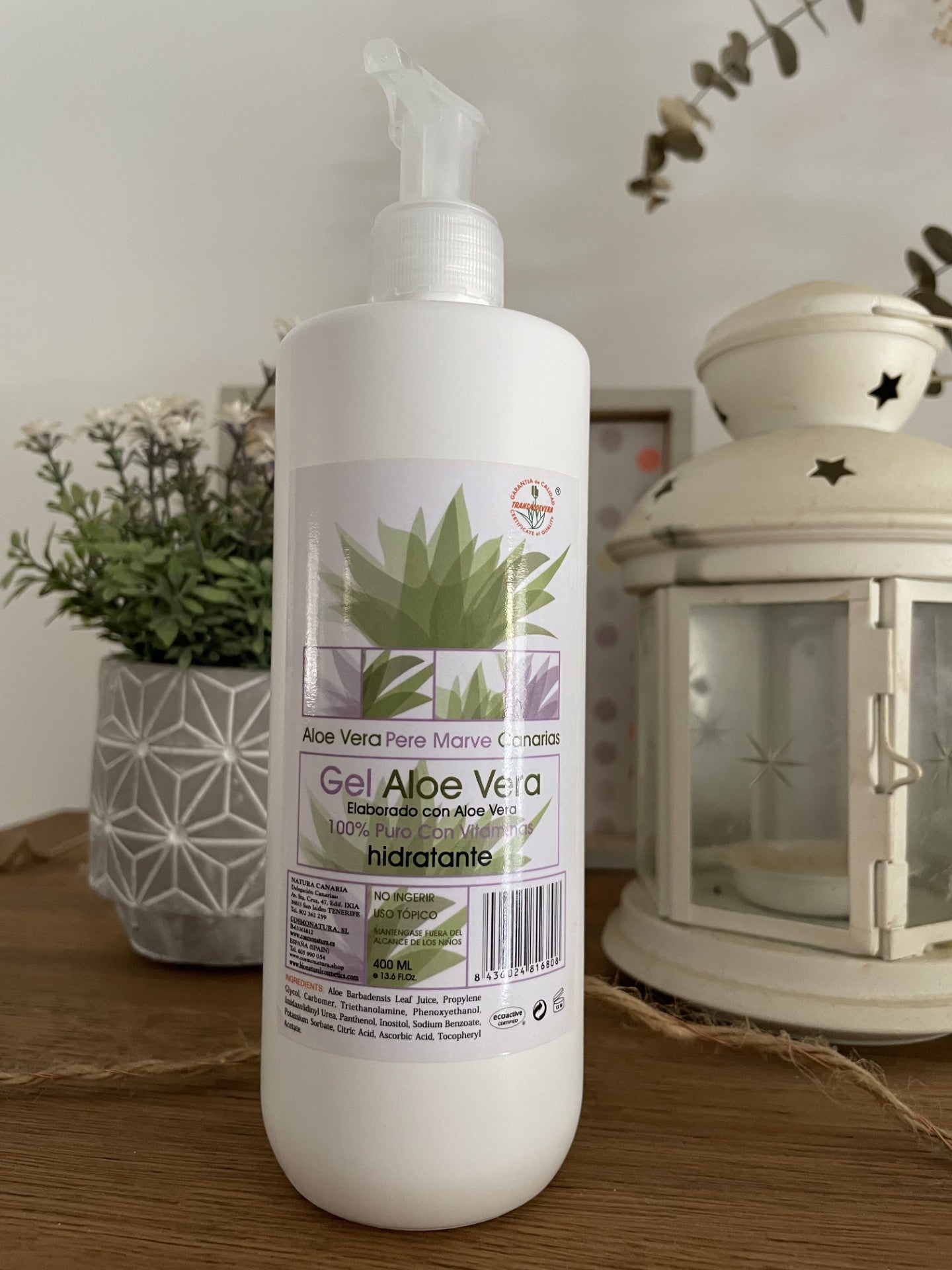 Gel Aloe Vera Pere Marve Canarias - 100% Pur & Hydratant Intense (400ml)