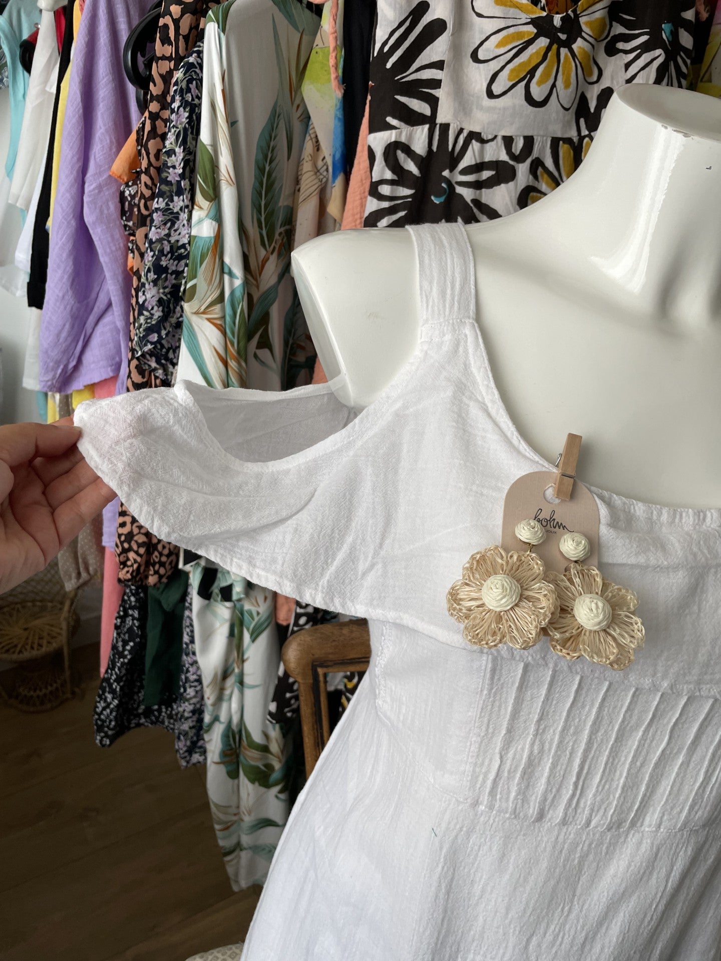 Robe blanche boho et délicate Coline