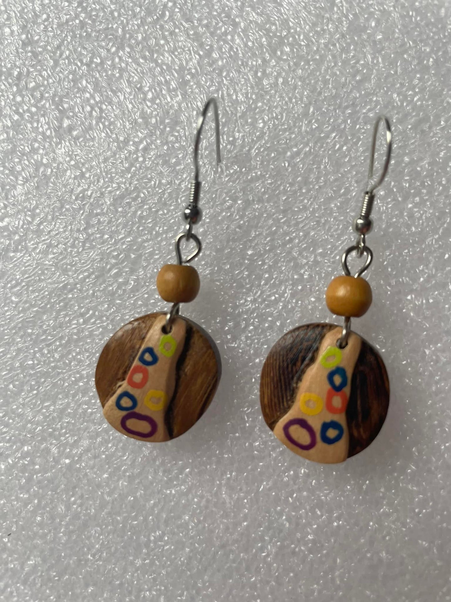 Boucles d'Oreilles "Feuilles Tropicales" en Bois Peint - Style Bohème Chic Merveilles du Monde
