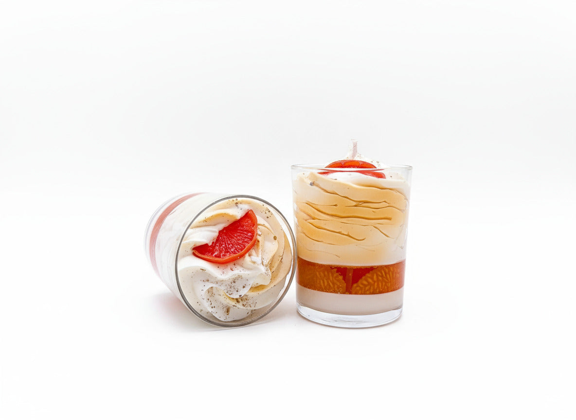 Bougie gourmande artisanale parfum orange 100% végétale