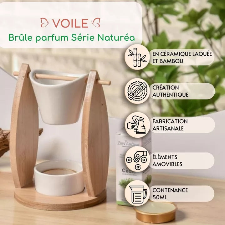 Brûle parfum bois et céramique