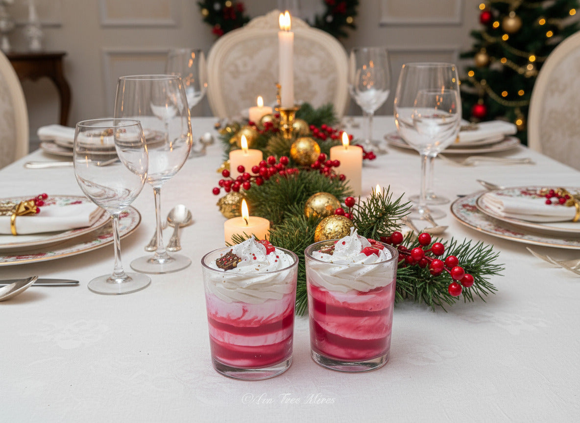 Bougie artisanale bûche de Noël