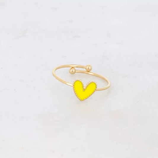 Bague Yesenia petit coeur en email coloré Bohm Paris