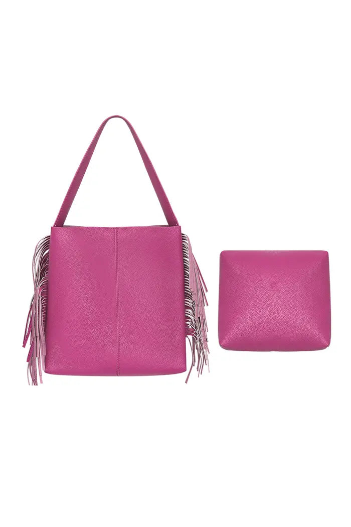 Tasche und Tasche mit Fransen
