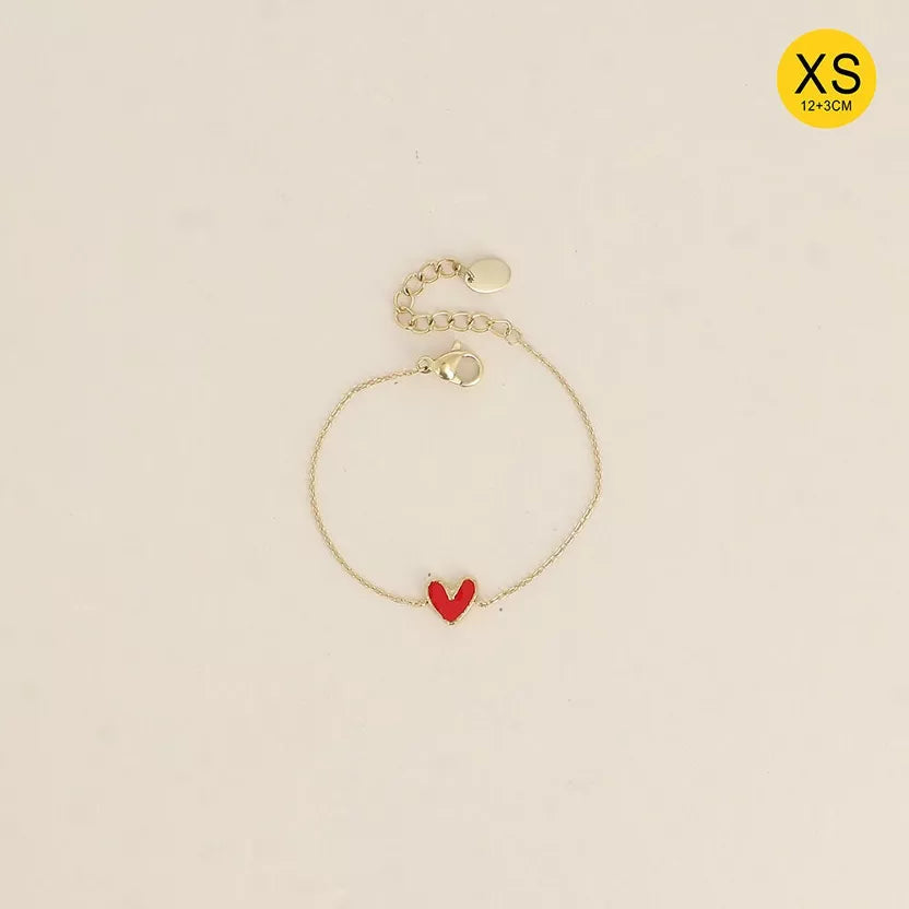 Bracelet XS coeur en émail Bohm Paris