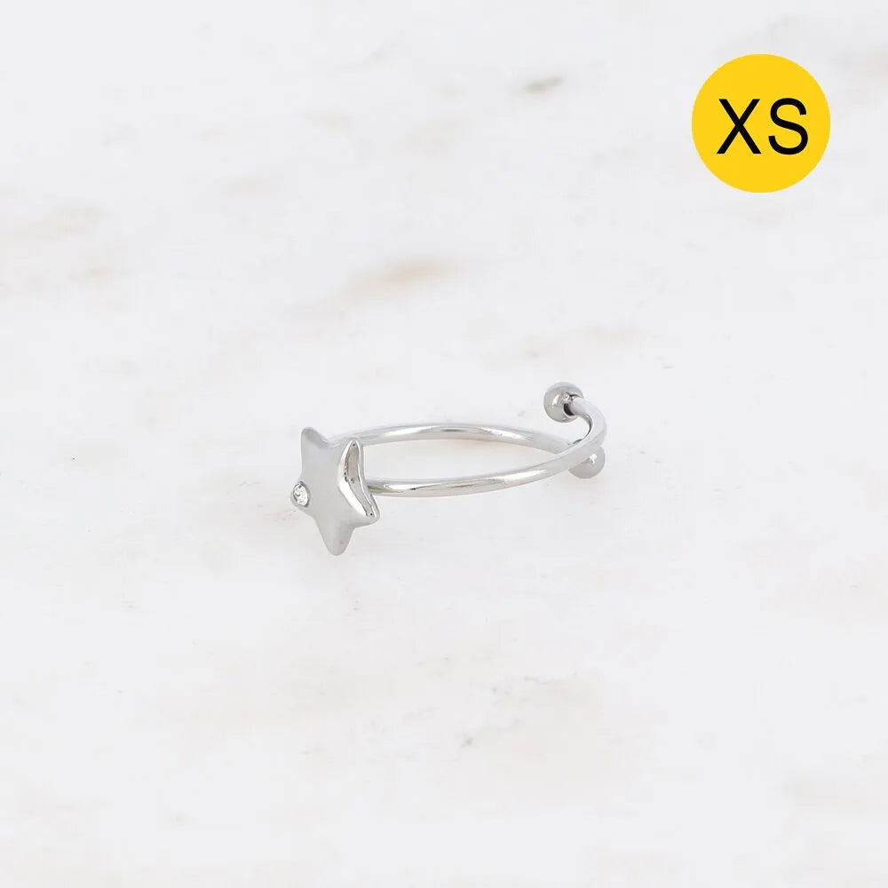 Bague XS - Petite Étoile & Oxyde de Zirconium | Acier Inoxydable