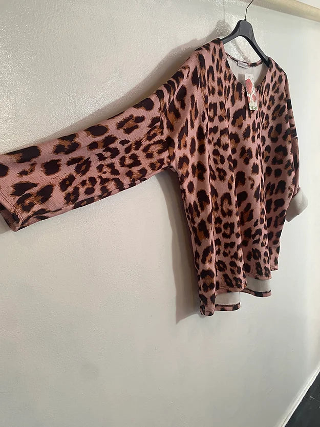sweat rose léopard grande taille