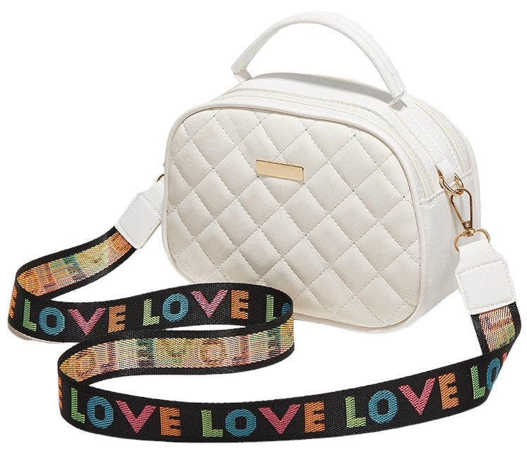 Sac à main bandoulière tissu Love