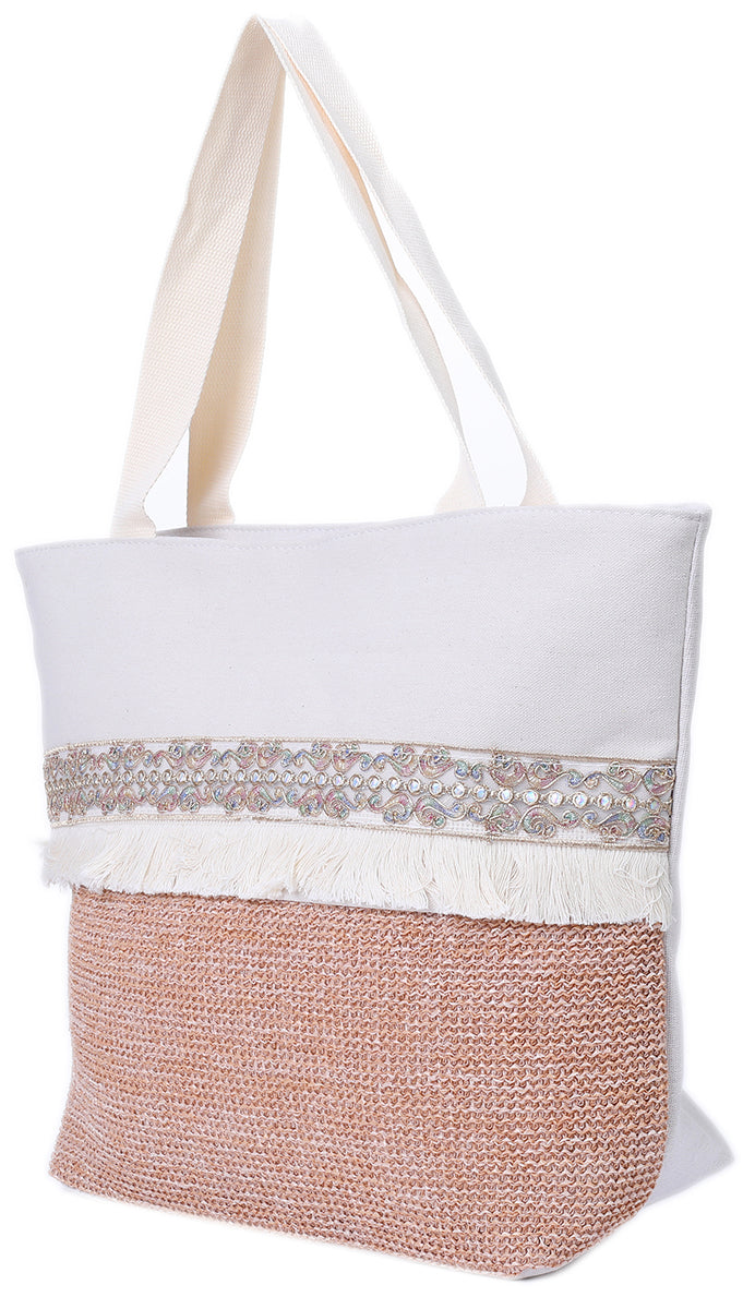 Sac de Plage Bohème "Monsoon" - Élégance et Charme Estival