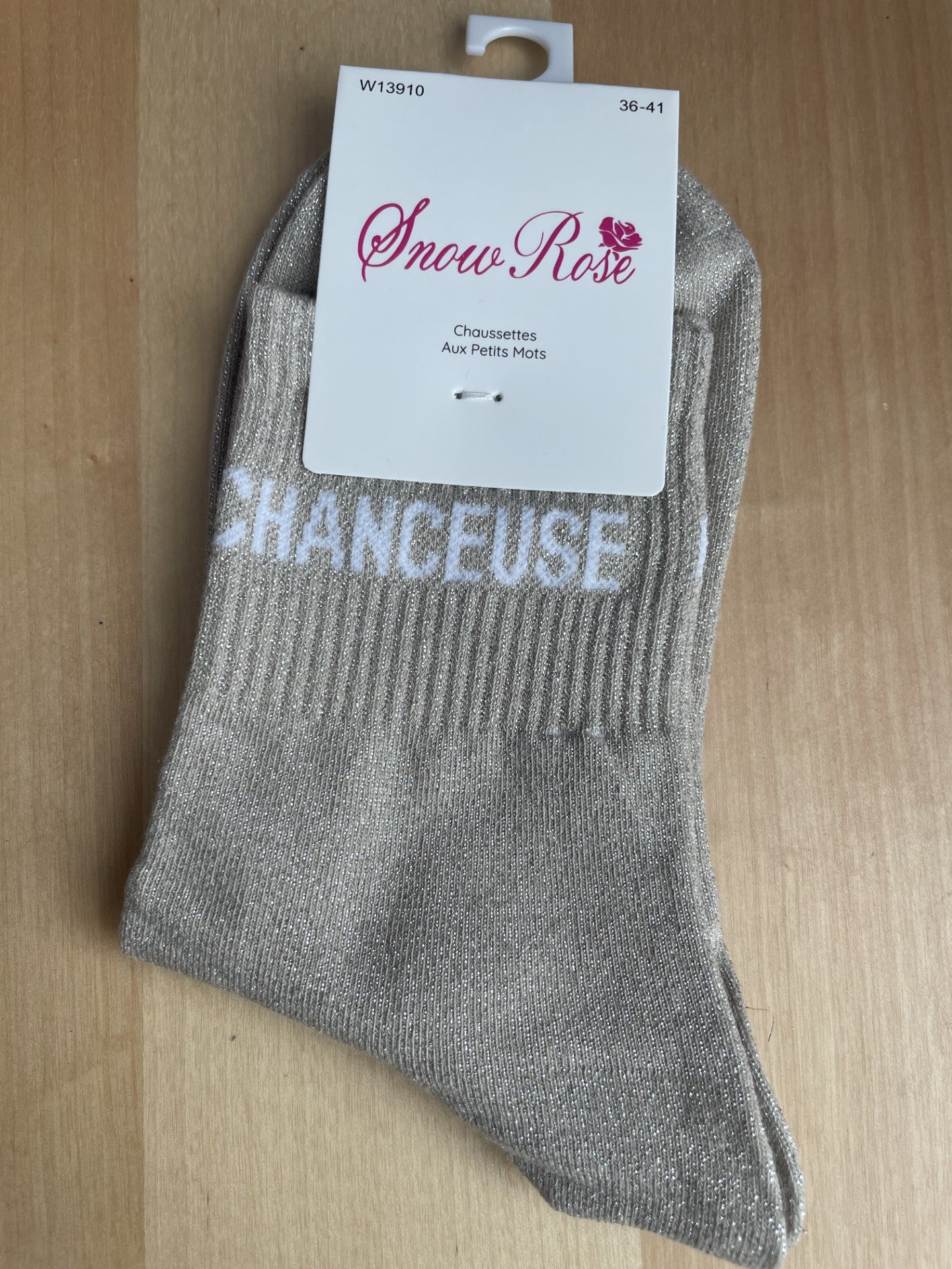 Chaussettes brillantes "CHANCEUSE"