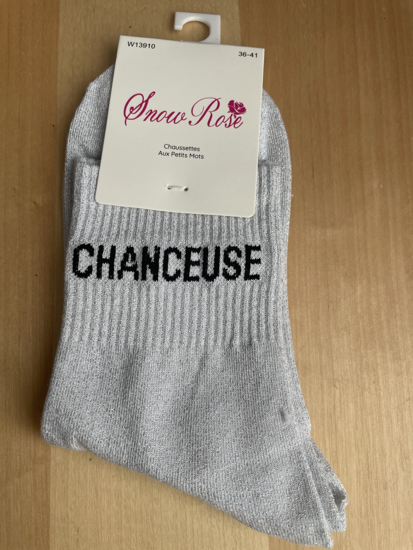 Chaussettes brillantes "CHANCEUSE"