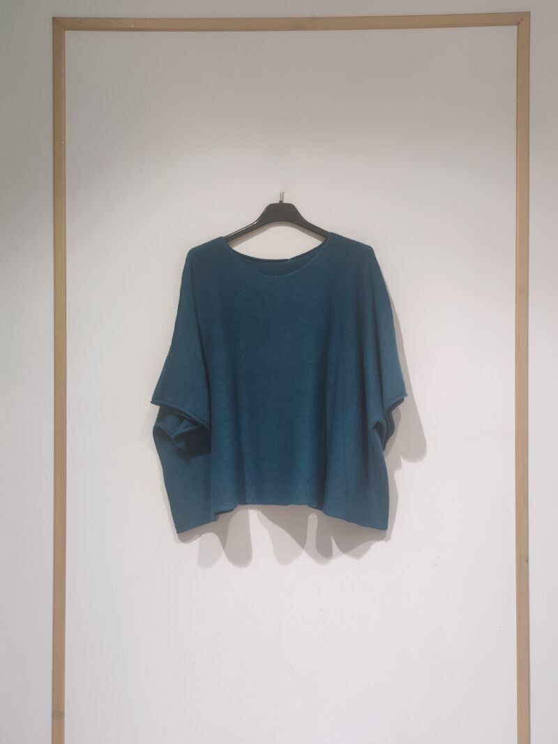 Pull oversize manches courtes, différentes couleurs, réversible