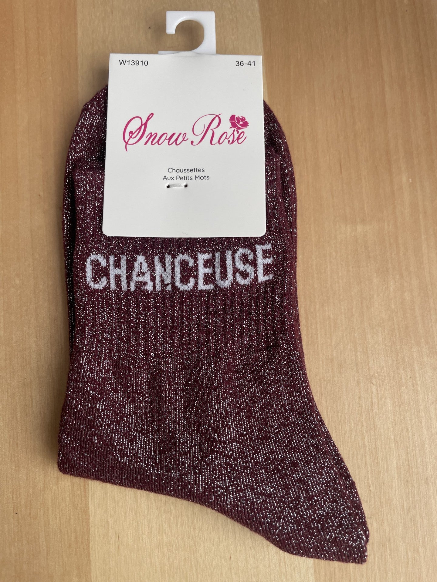 Chaussettes brillantes "CHANCEUSE"
