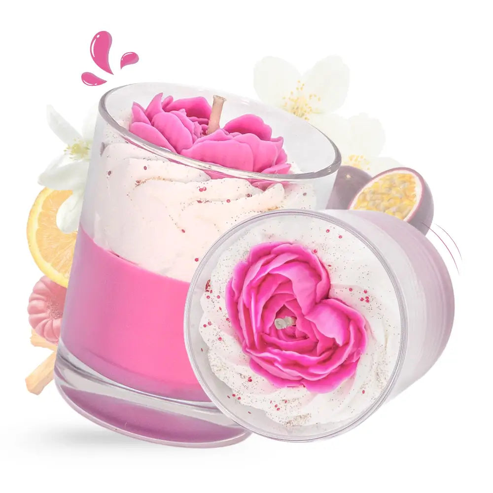 Bougie gourmande artisanale Jasmin passion 100% végétale