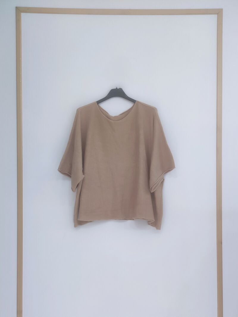 Pull oversize manches courtes, différentes couleurs, réversible