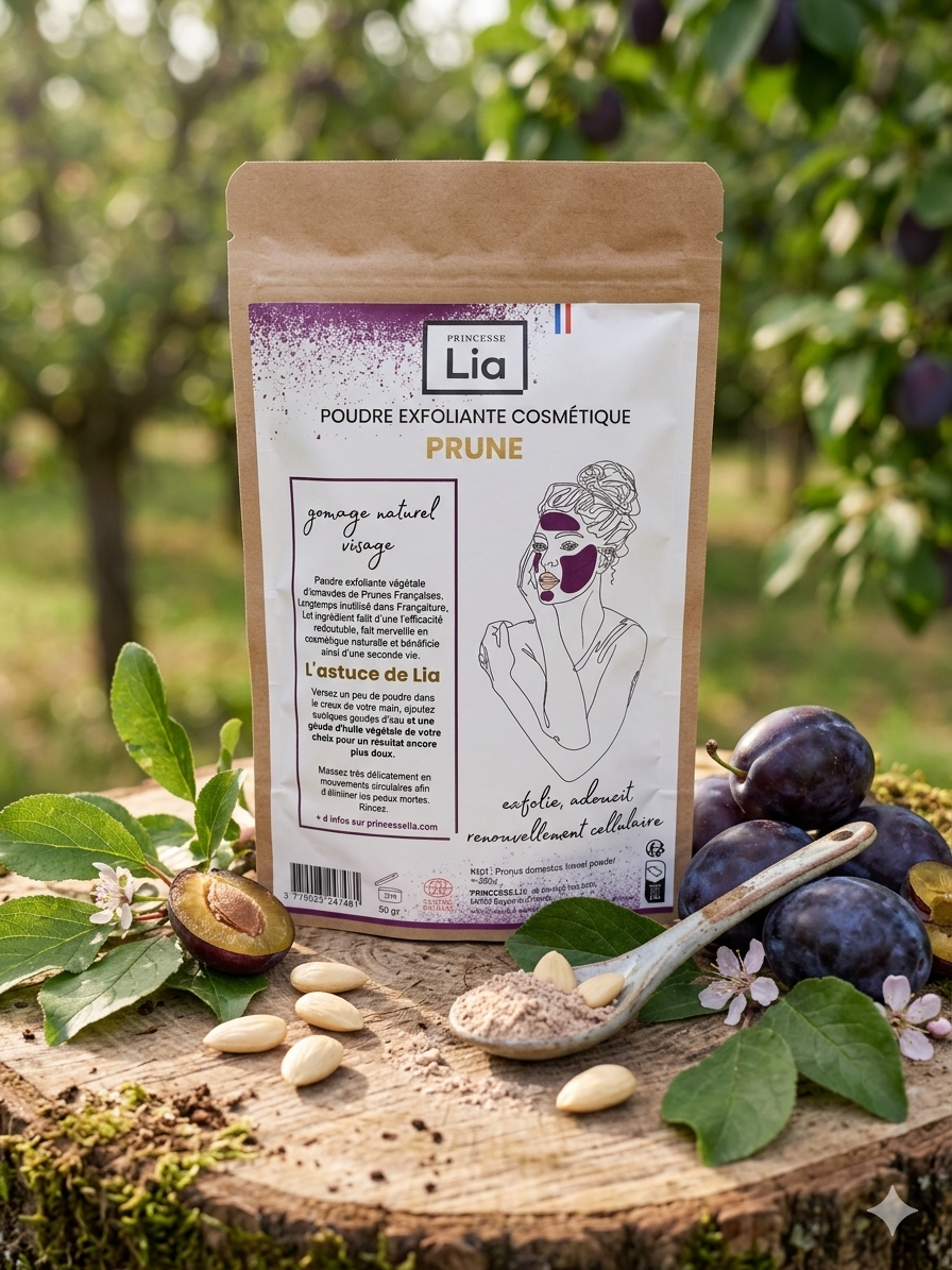 Prune exfoliante Lia princesse fabriqué en France