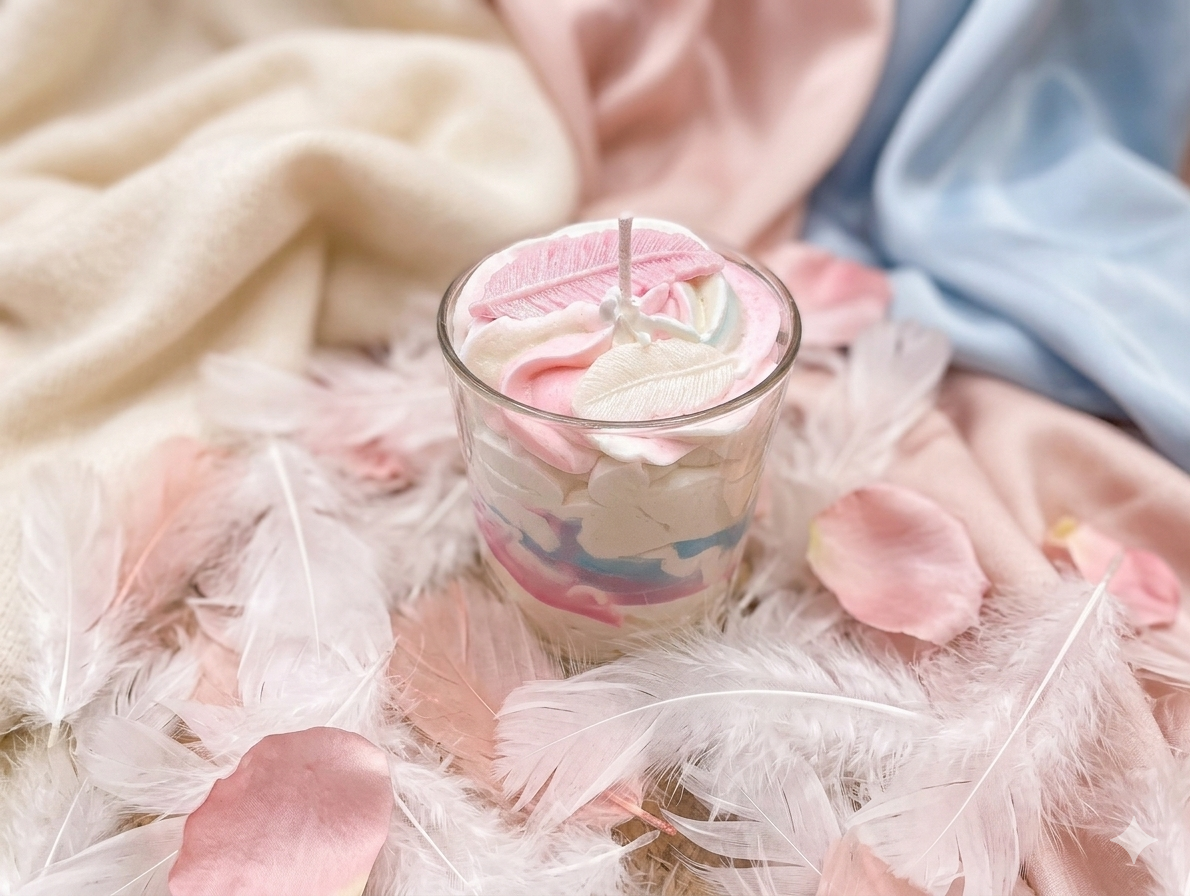 Bougie gourmande artisanale parfum cachemire et soie 100% végétale