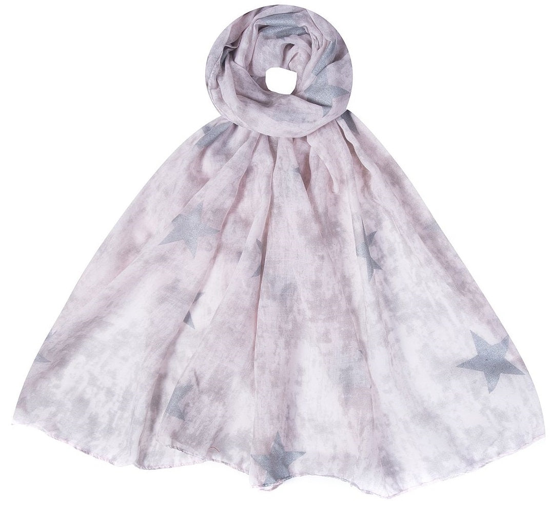 Foulard étoiles argentées brillantes