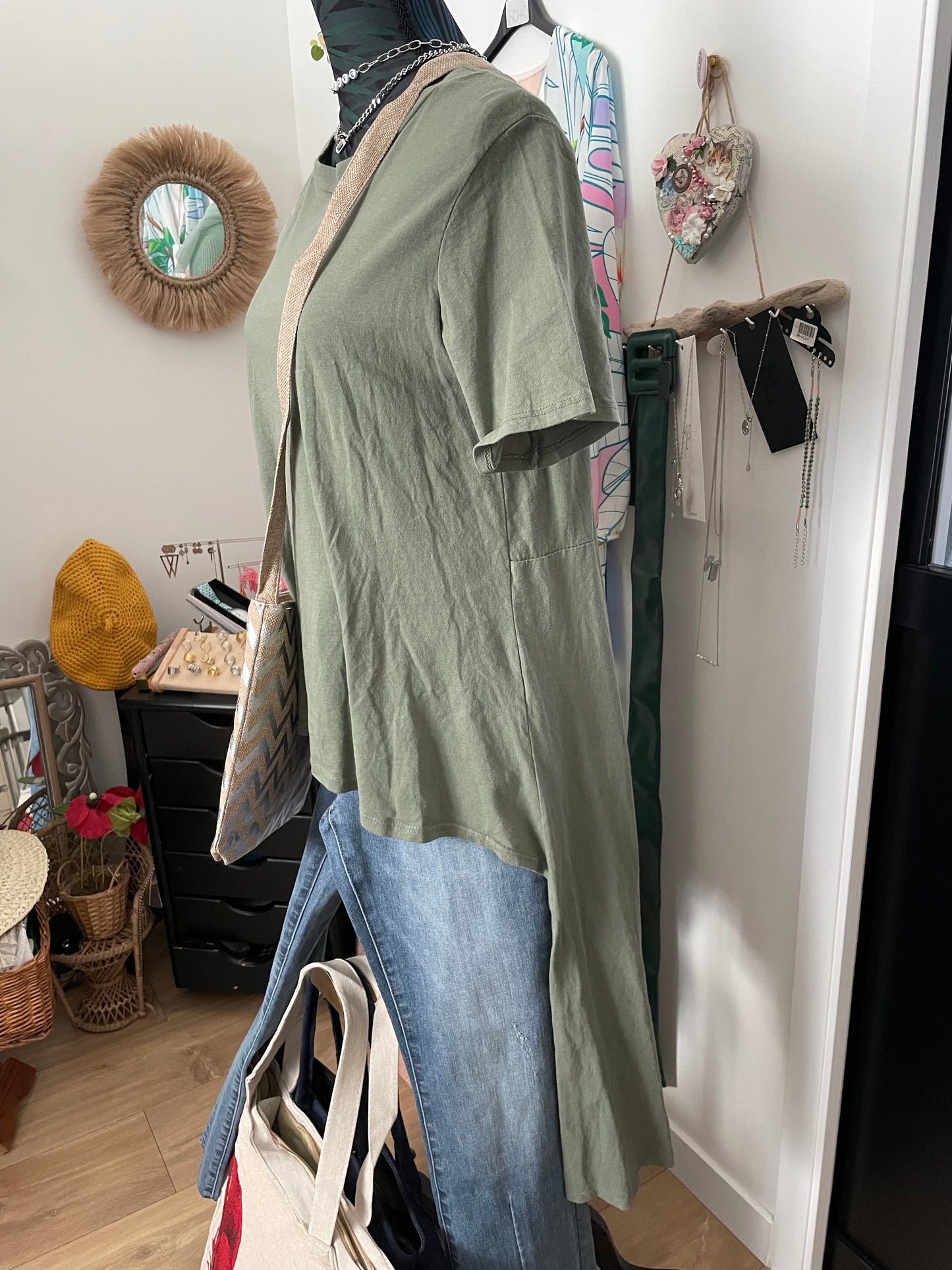 Tee-shirt asymétrique long