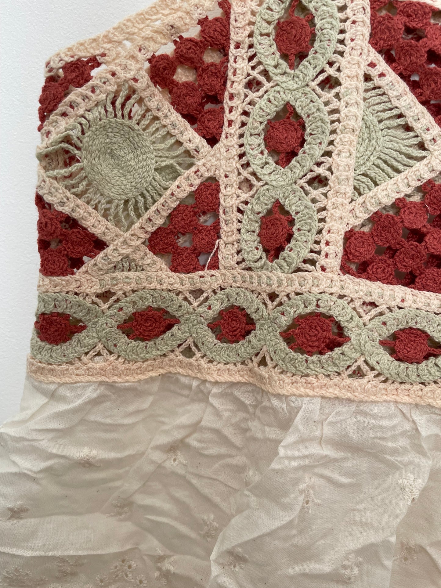 Top en coton et crochet