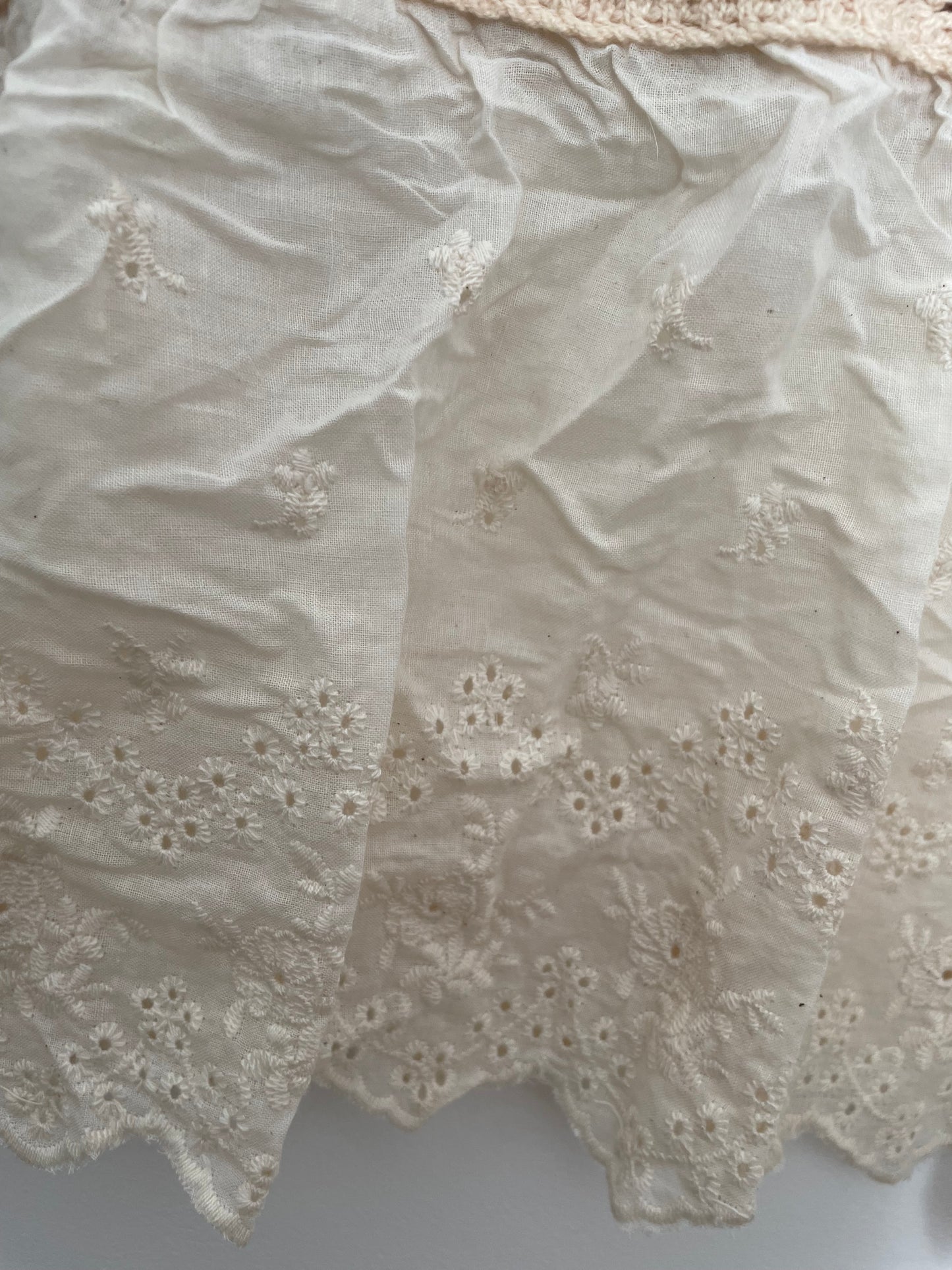 Cotton and crochet top