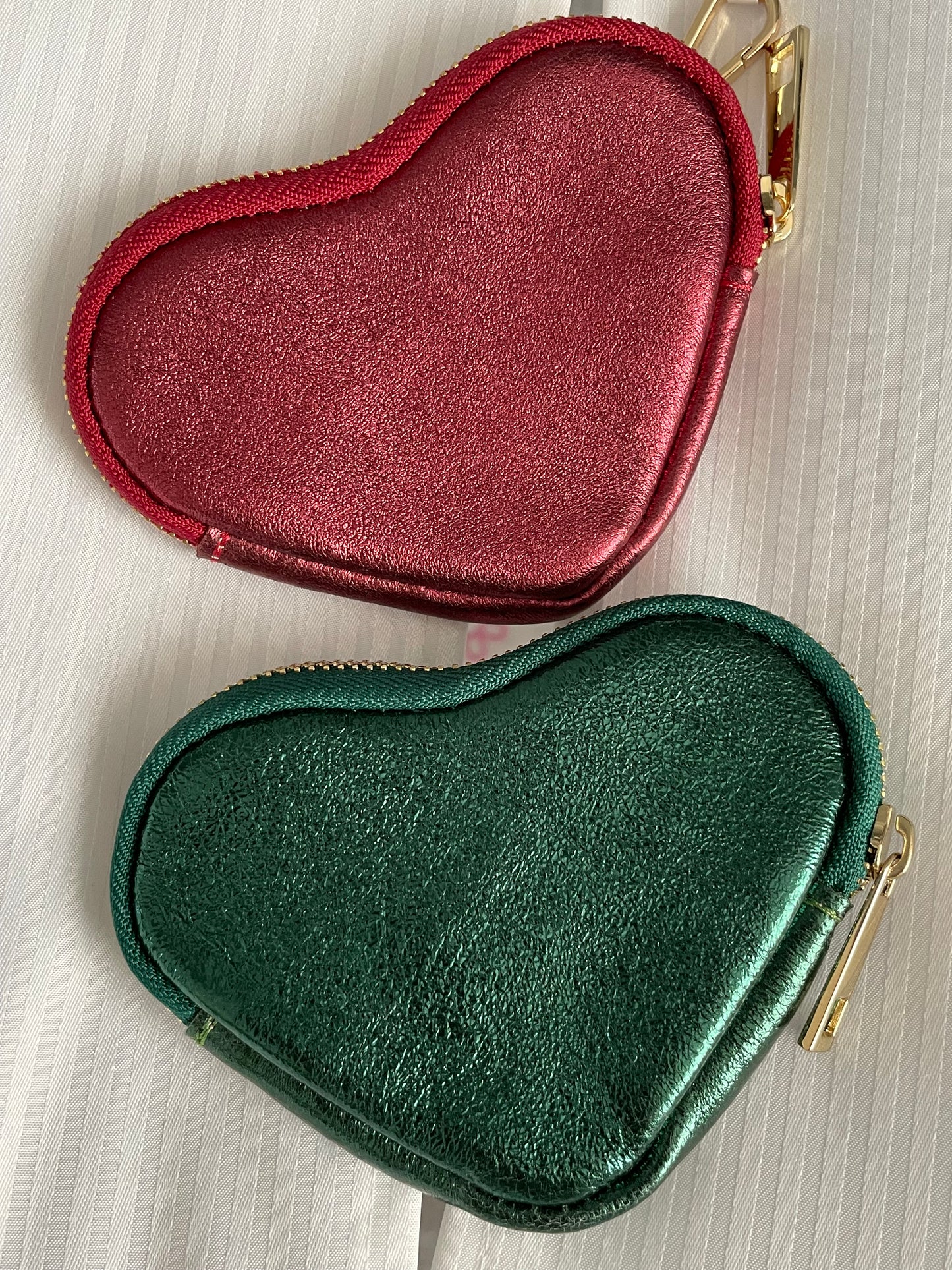 Portemonnaie coeur en cuir