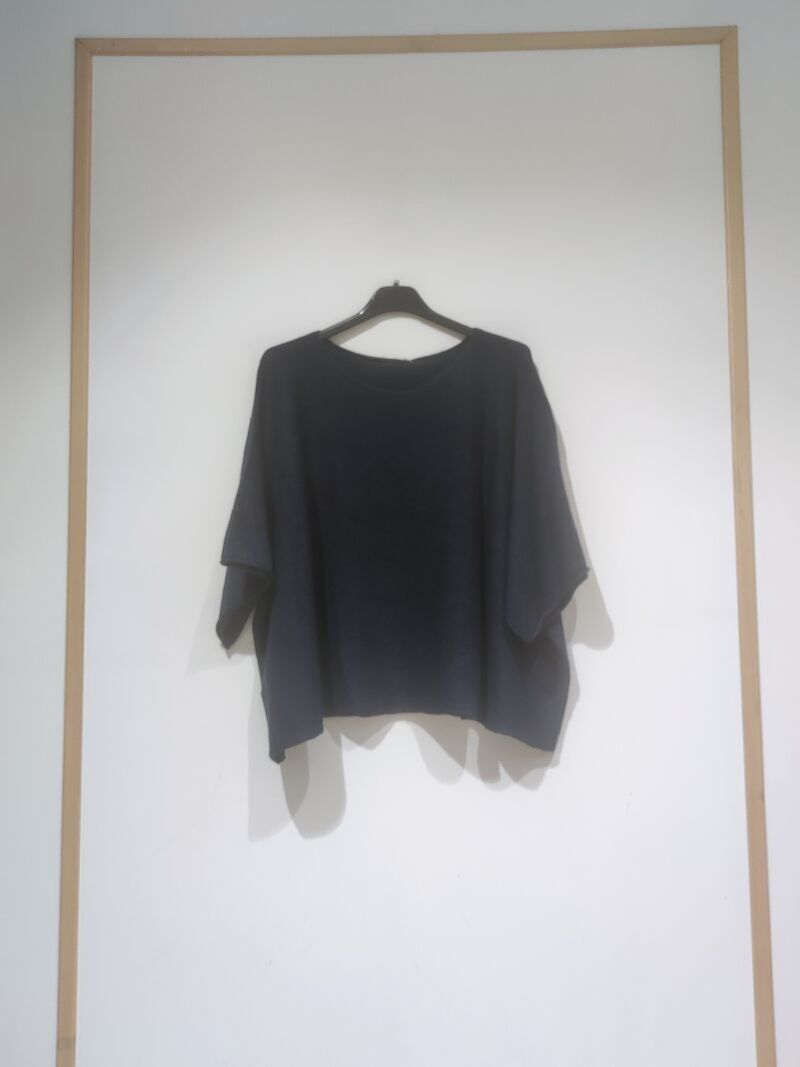 Pull oversize manches courtes, différentes couleurs, réversible
